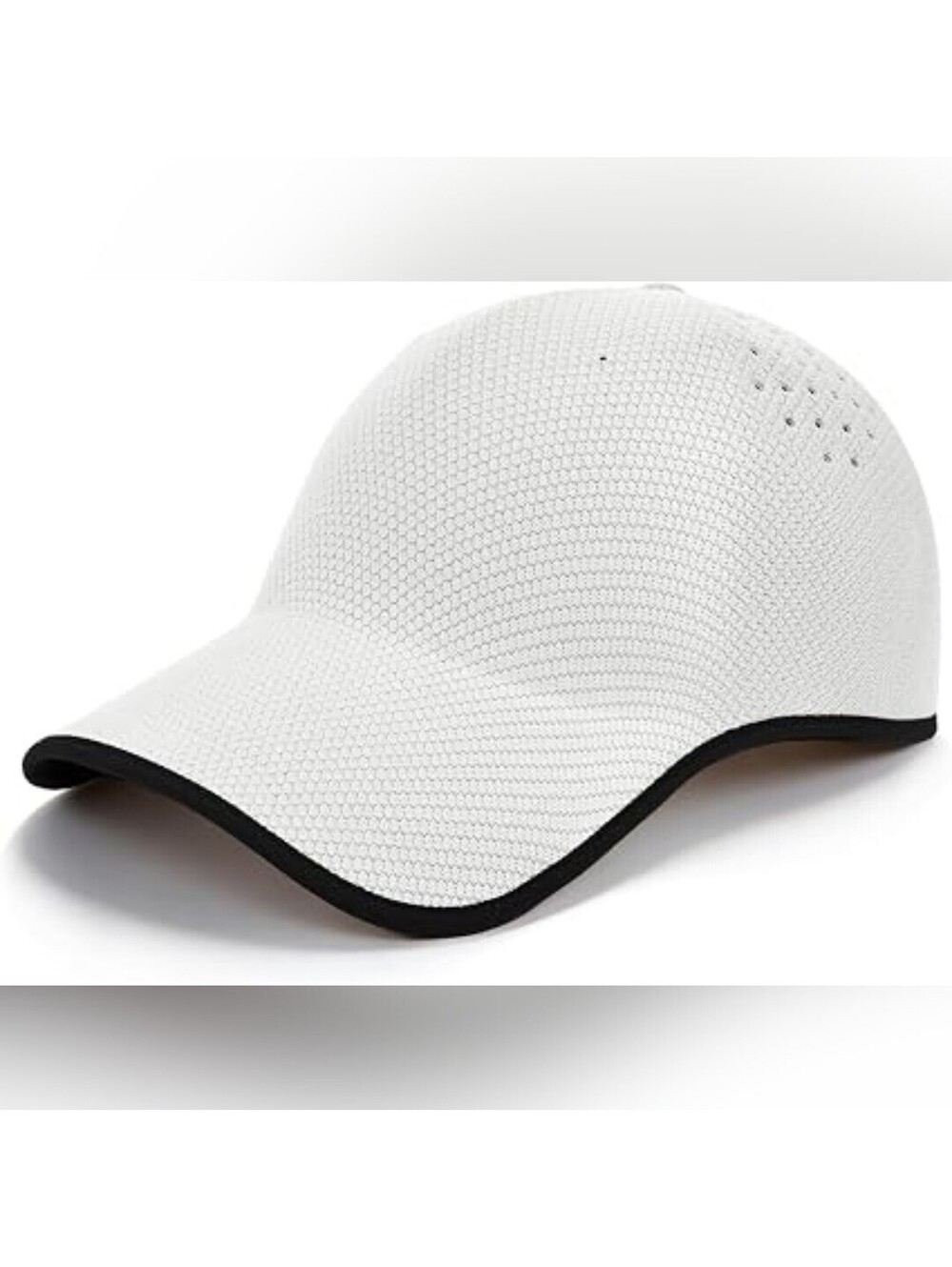 NWT ZOORON Uncrushable Seamless Baseball Hat Cap, Breathable Air Holes, White